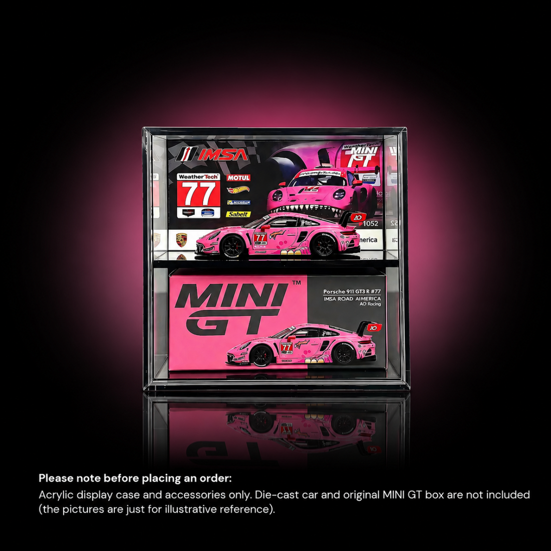Porsche 911 GT3 R #77 Rexy: A Racing Legend Recreated Through Die-Cast Car Display Cases & Dioramas