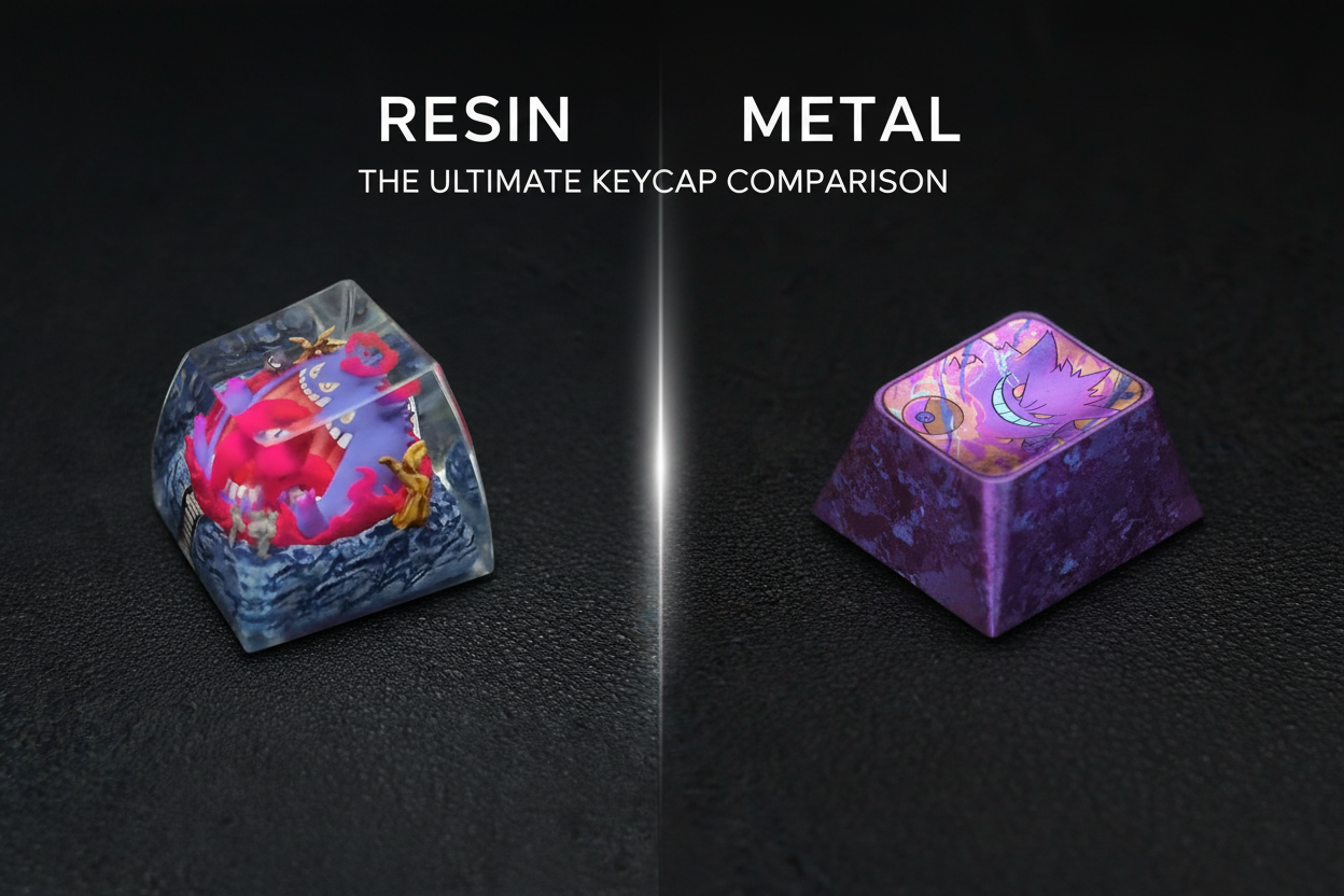 resin keycap, metal keycap, artisan keycap, collectible artisan keycap, mechanical keyboard keycap, anime keycap, custom keyboard setup, premium keycap