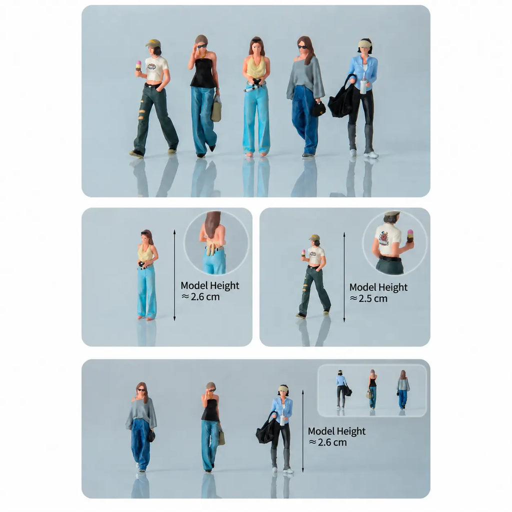1;64 Street Style Female Figurine Set
