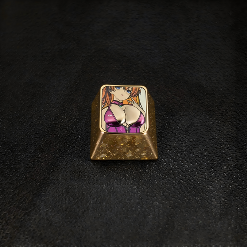 ASUKA LANGLEY SORYU 3D Titanium Keycap | Collectible Artisan Keycap