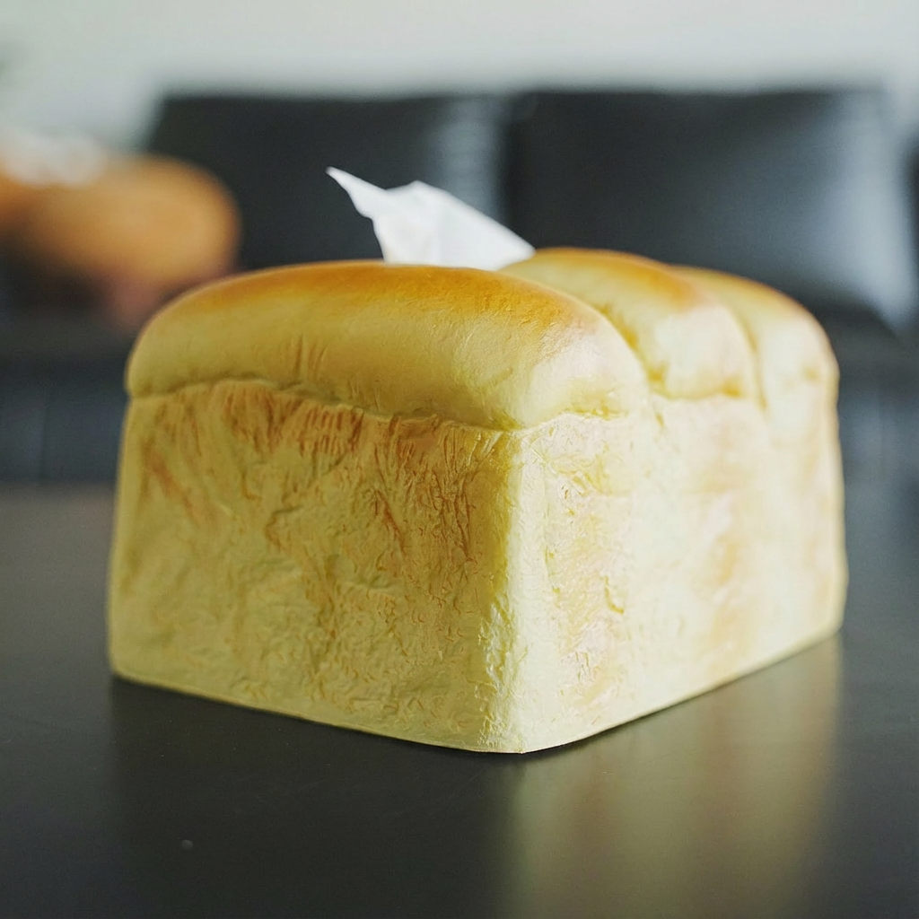 “Freshly Baked” Toast Tissue Box – Kawaii Bread Loaf Dispenser