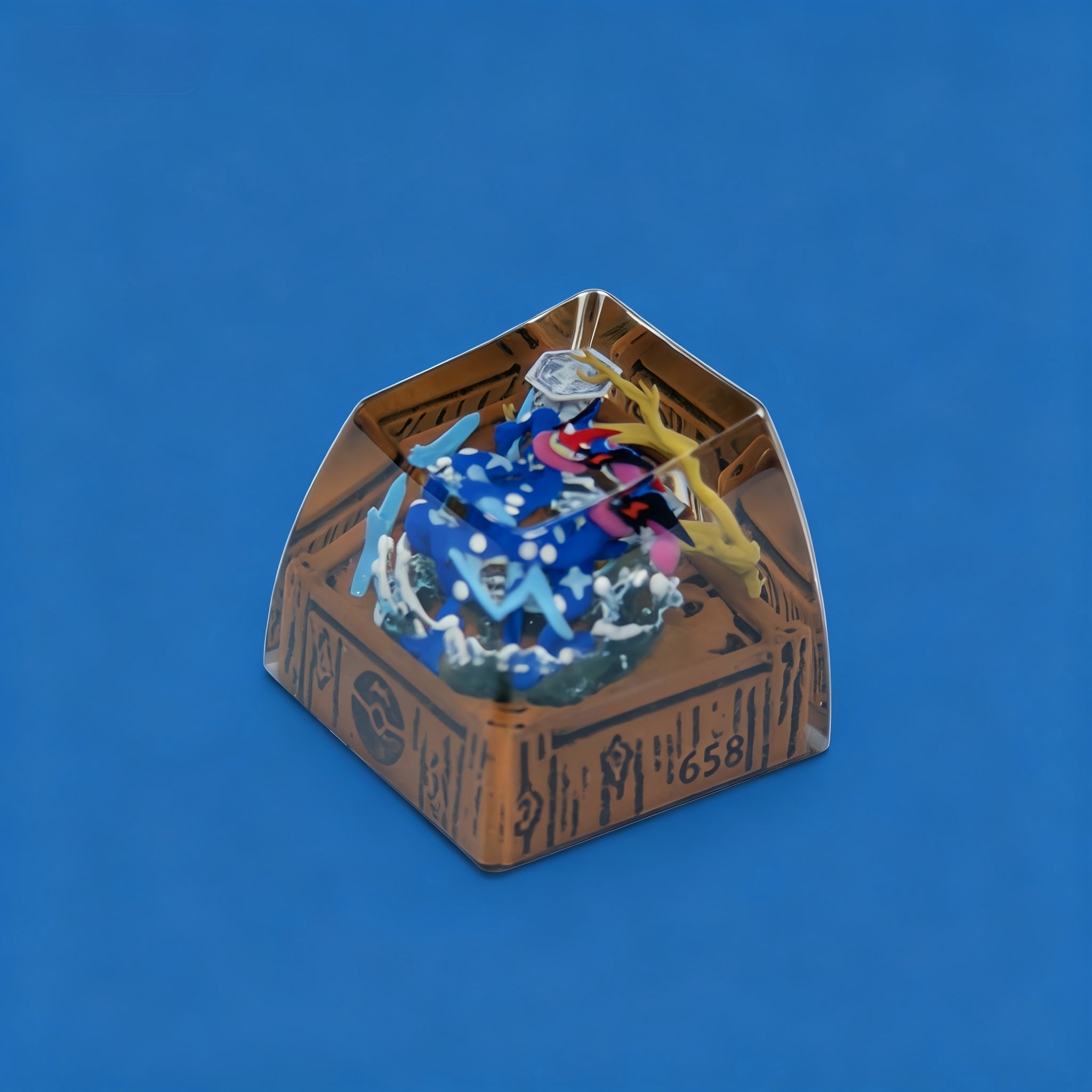 Ash-Greninja Pokemon Artisan Keycap – Handmade Resin Collectible