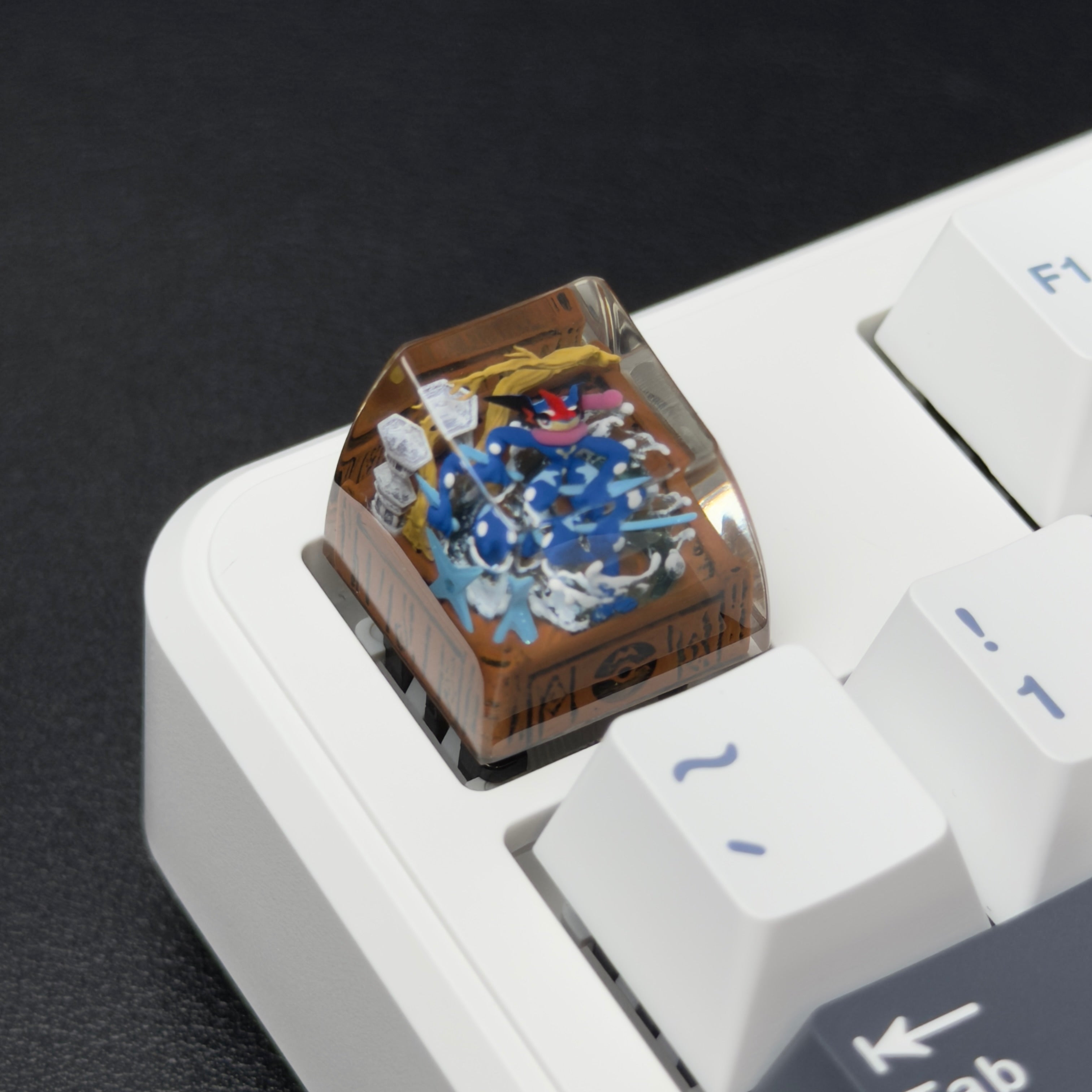 Ash-Greninja Pokemon Artisan Keycap – Handmade Resin Collectible