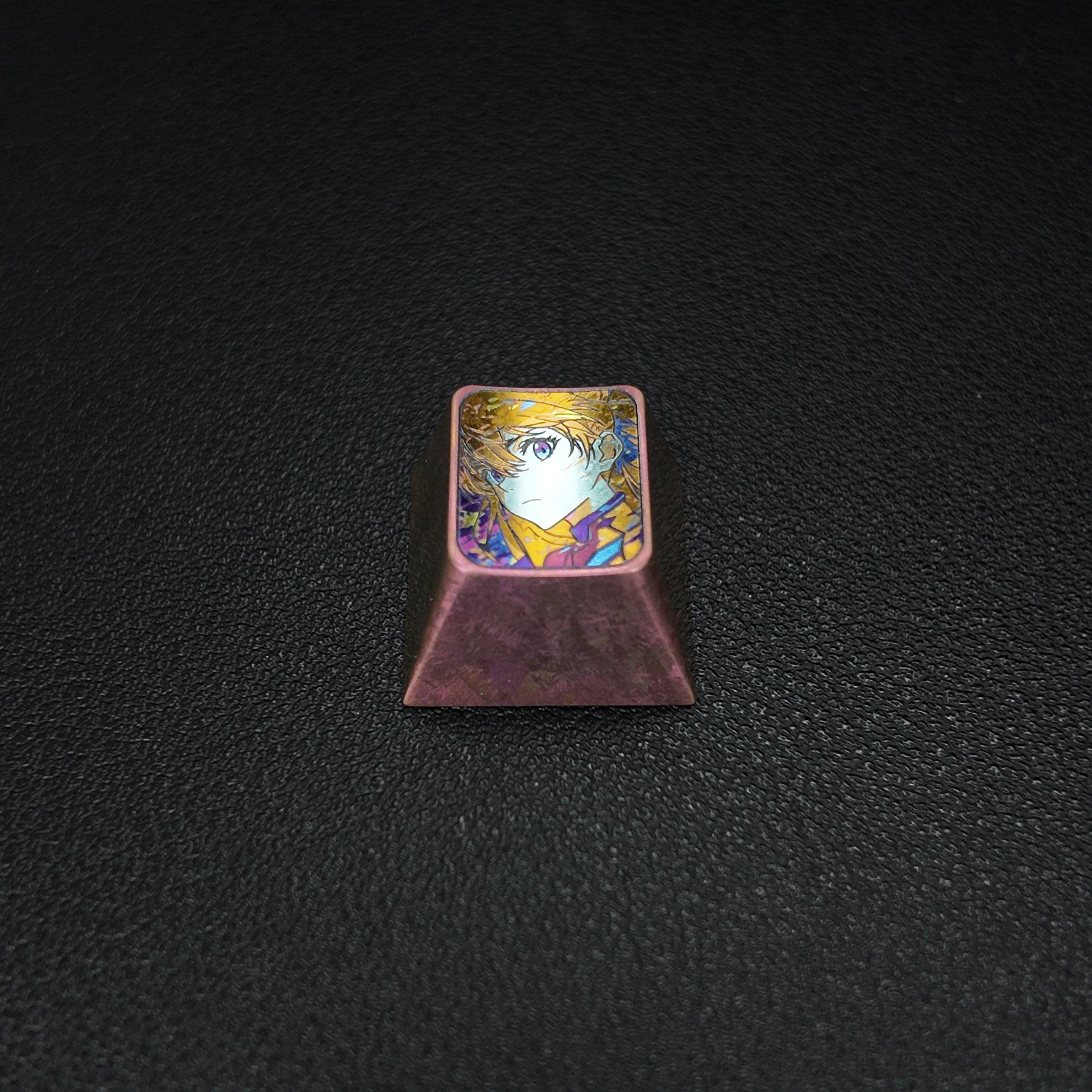 Asuka Langley Soryu Titanium Artisan Keycap – Metal Collectible