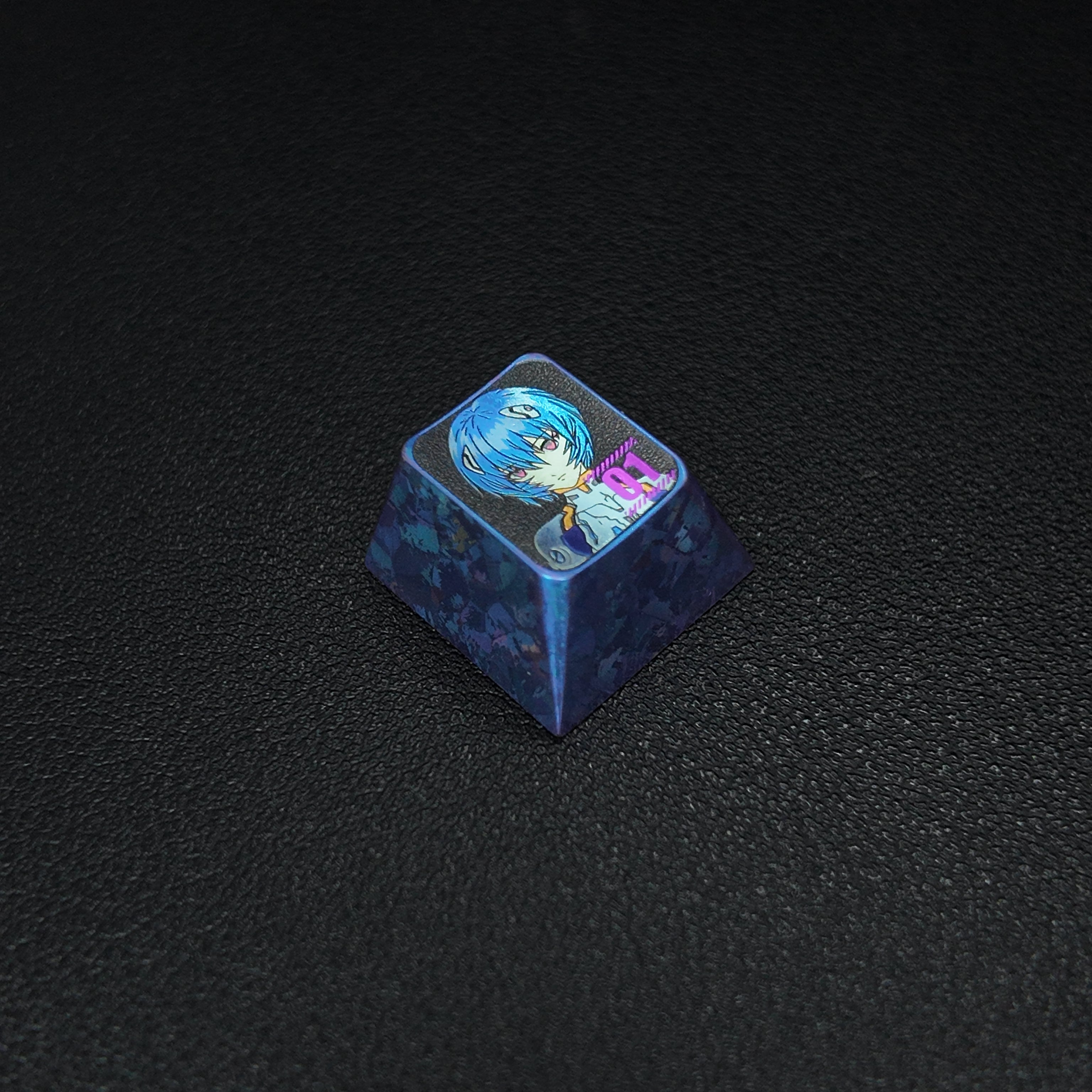 Ayanami Rei Titanium Artisan Keycap – Metal Collectible