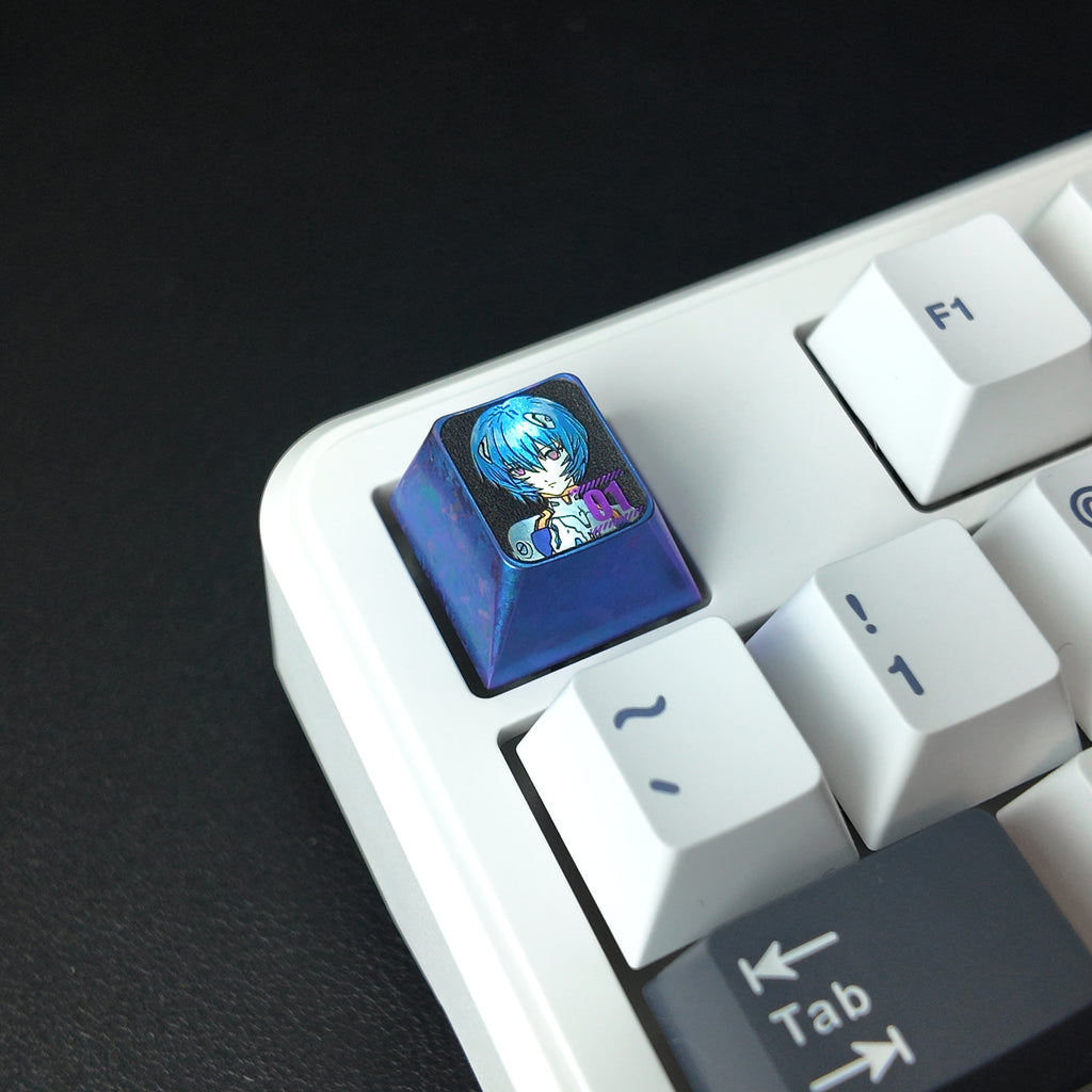 AYANAMI REI Titanium Keycap | Collectible Artisan Keycap