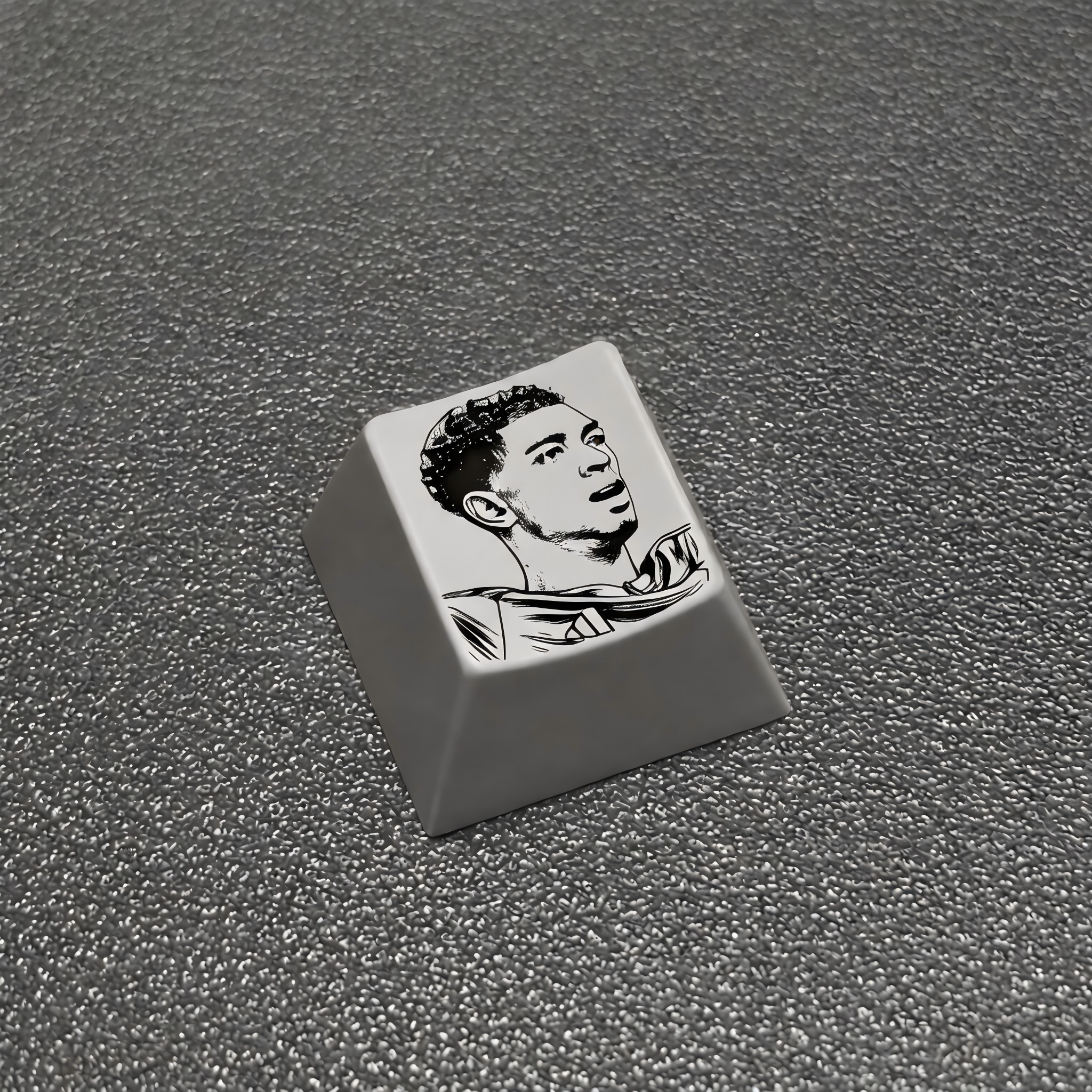 Bellingham Portrait Silver Metal Artisan Keycap | Collectible Artisan Keycap