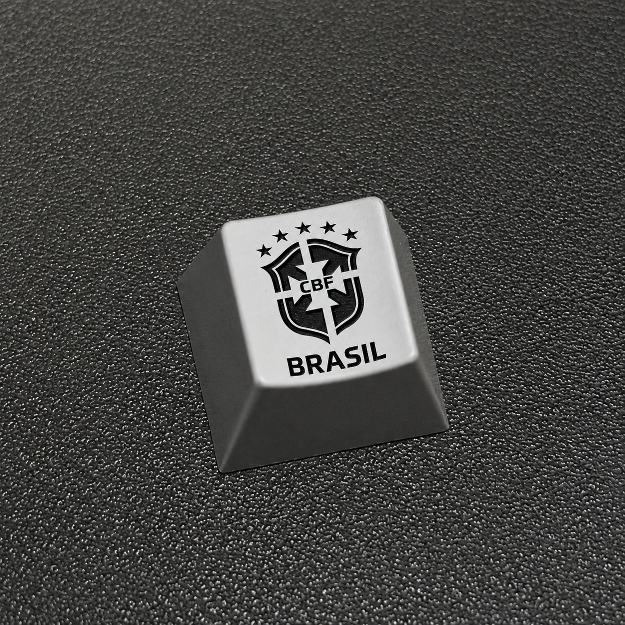 Brazil Football Crest Artisan Keycap – Metal Collectible