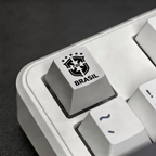 Brazil Football Crest Artisan Keycap – Metal Collectible