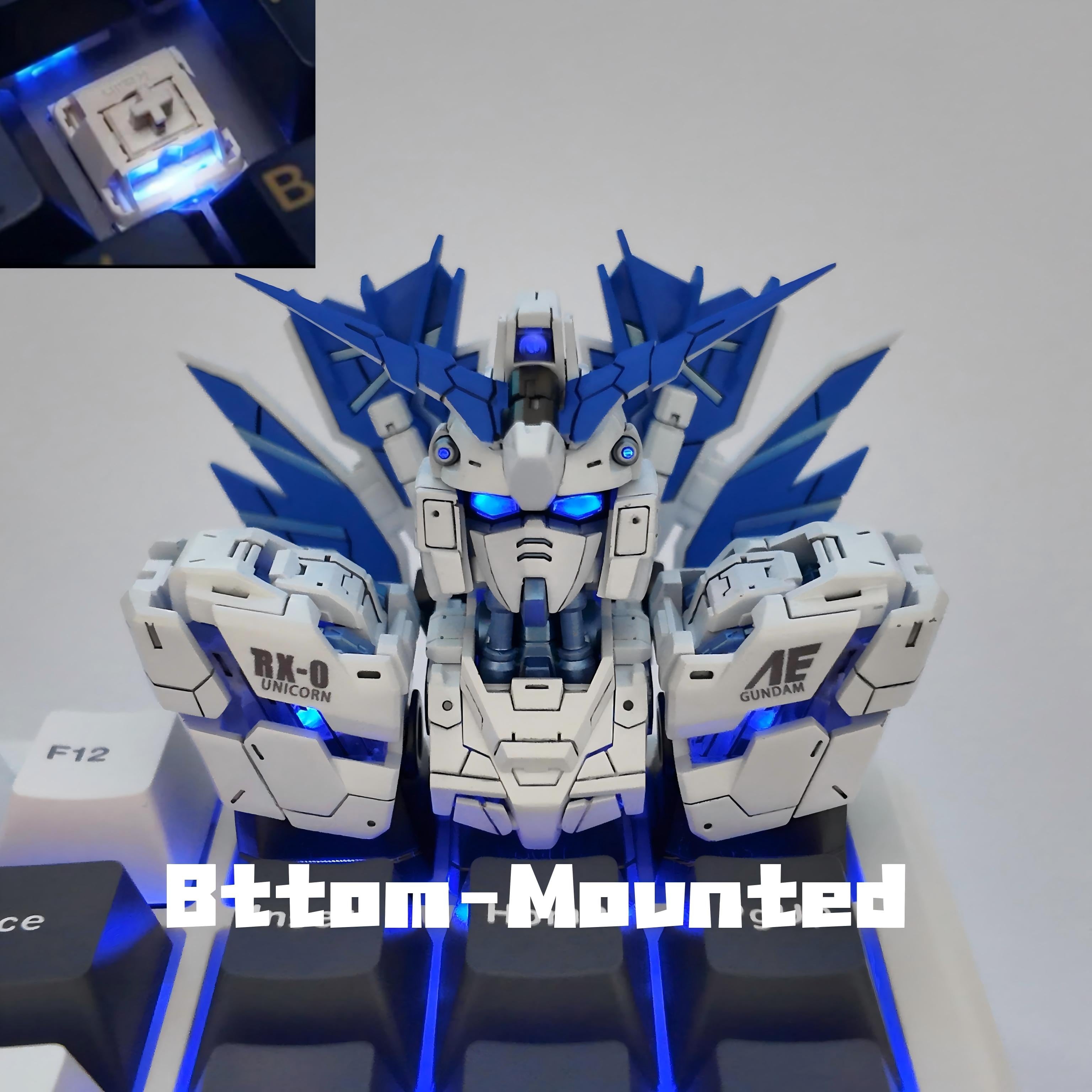 Unicorn Gundam Transformable Resin Keycap | Collectible Artisan Keycap
