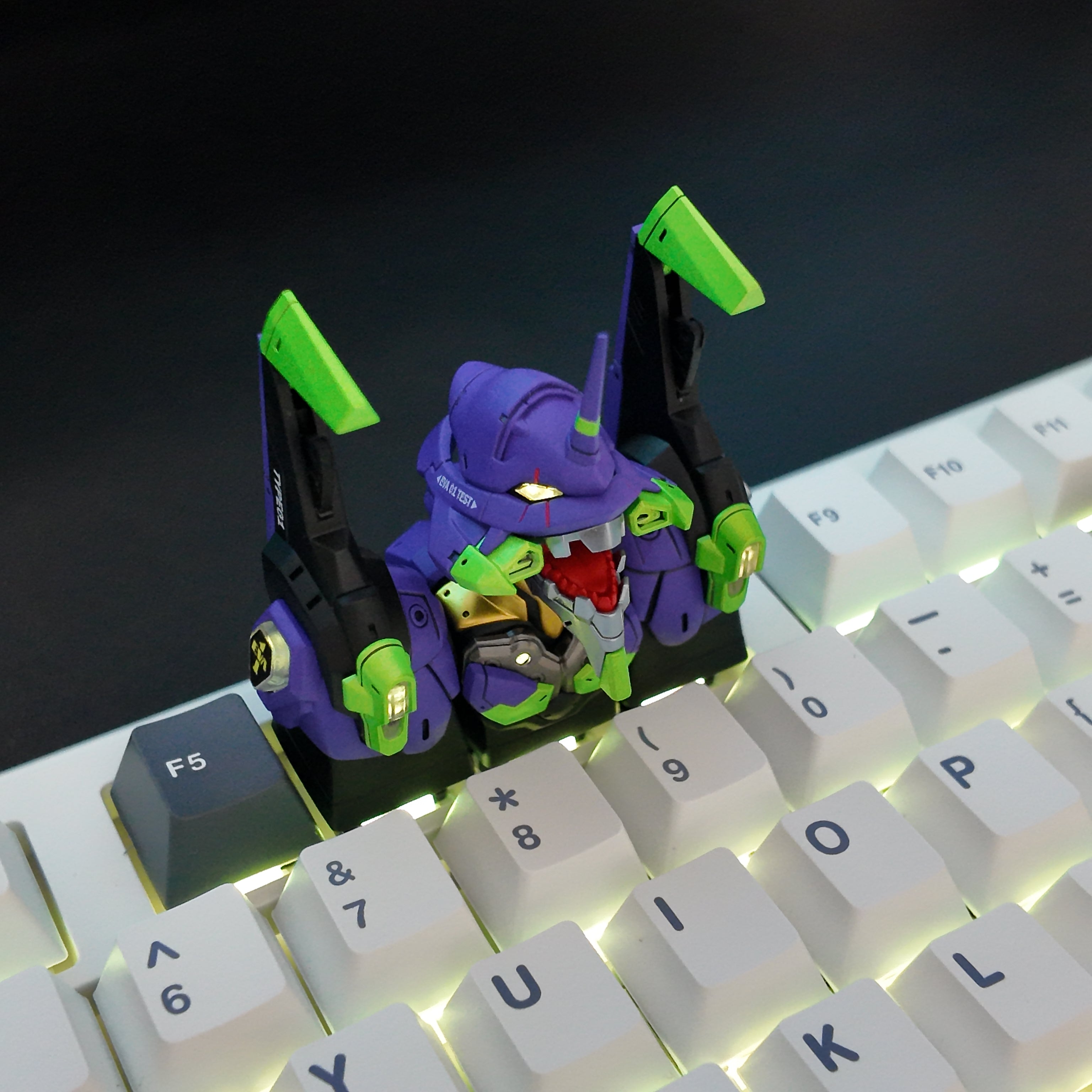 EVA Unit-01 artisan keycap handmade resin