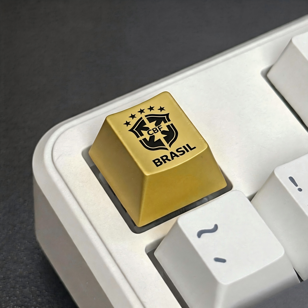 Brazil Crest Metal Artisan Keycap |  Collectible Artisan Keycap