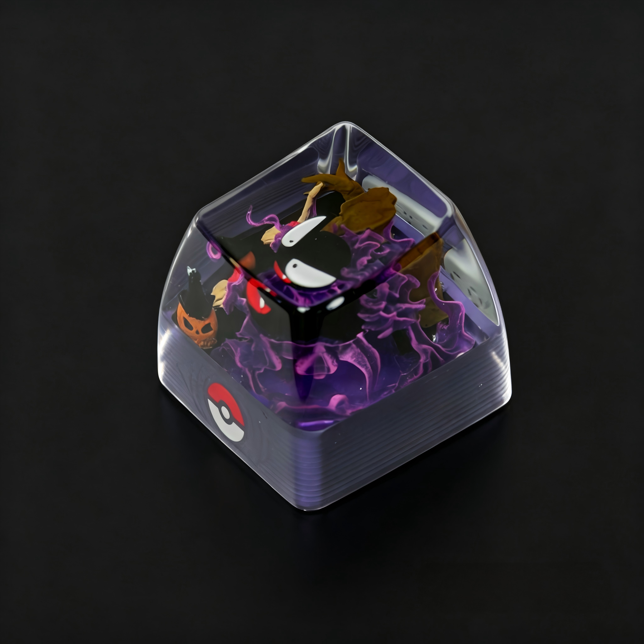 GASTLY Pokemon Artisan Keycap – Handmade Resin Collectible