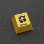 Brazil Crest Metal Artisan Keycap |  Collectible Artisan Keycap