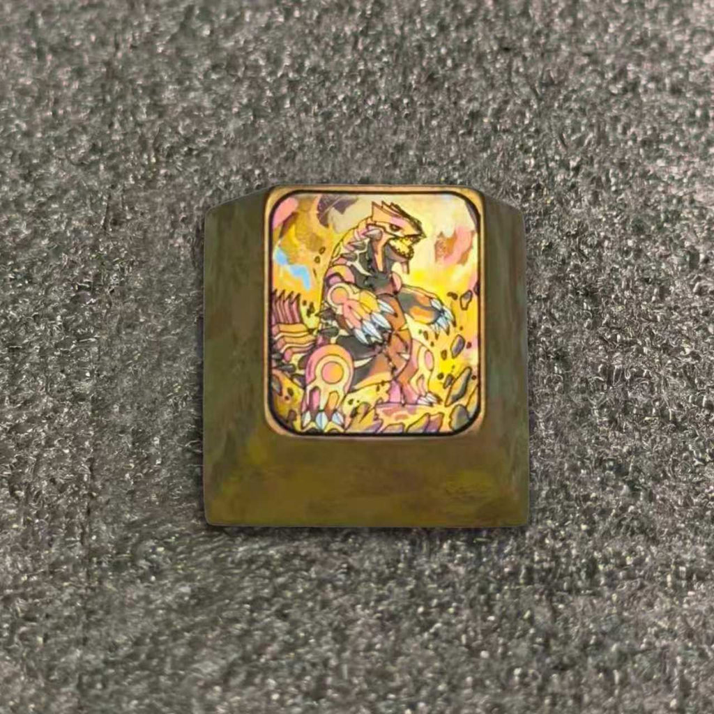 Groudon Titanium Artisan Keycap – Metal Collectible