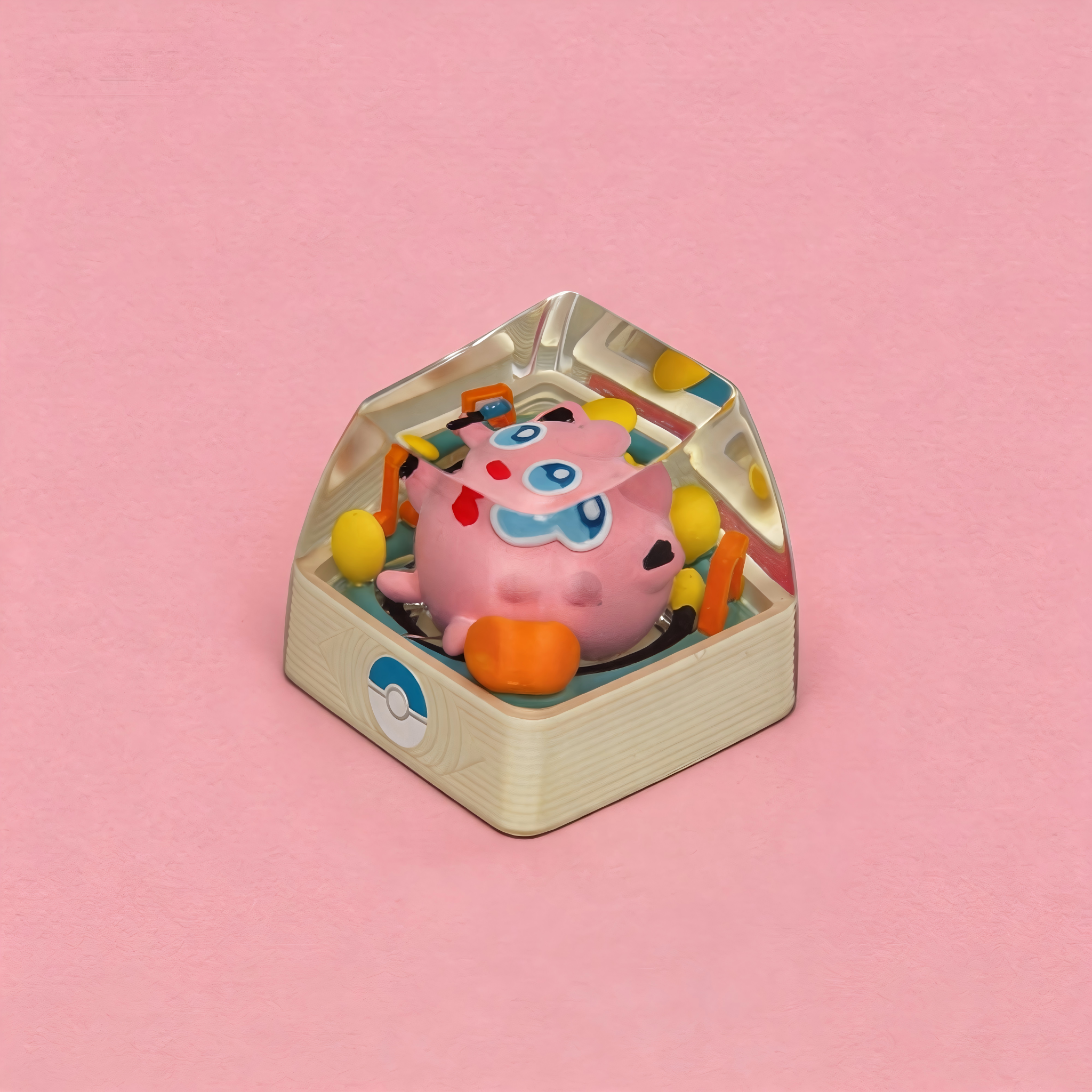 JIGGLYPUFF  Pokemon Artisan Keycap – Handmade Resin Collectible