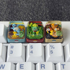 Kanto Starters Starters Resin Keycap | Collectible Artisan Keycap（Free key puller with purchase）