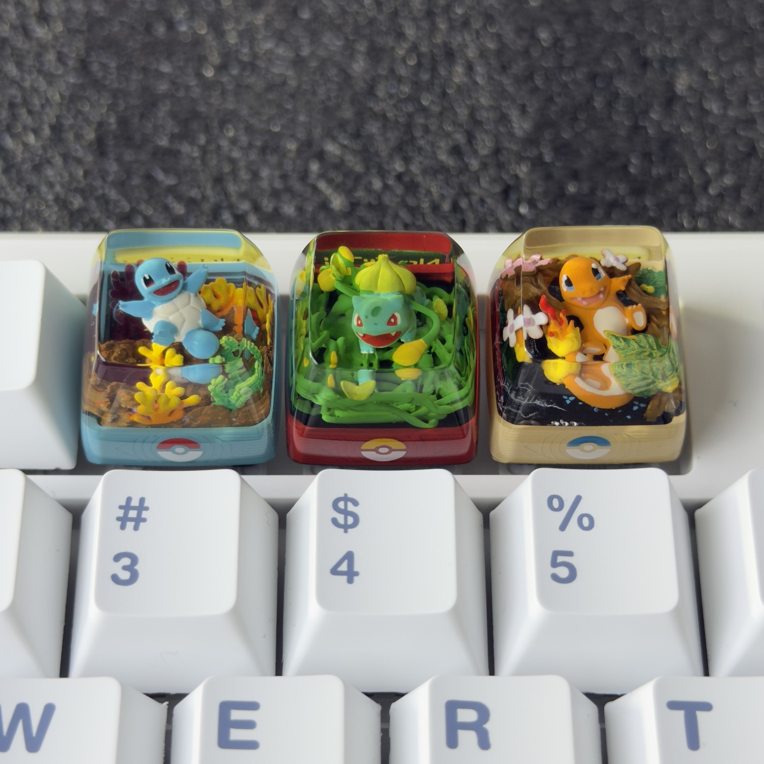 Kanto Starters Starters Resin Keycap | Collectible Artisan Keycap（Free key puller with purchase）