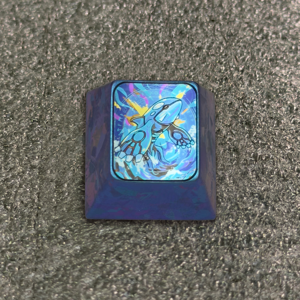 Kyogre Titanium Artisan Keycap – Metal Collectible