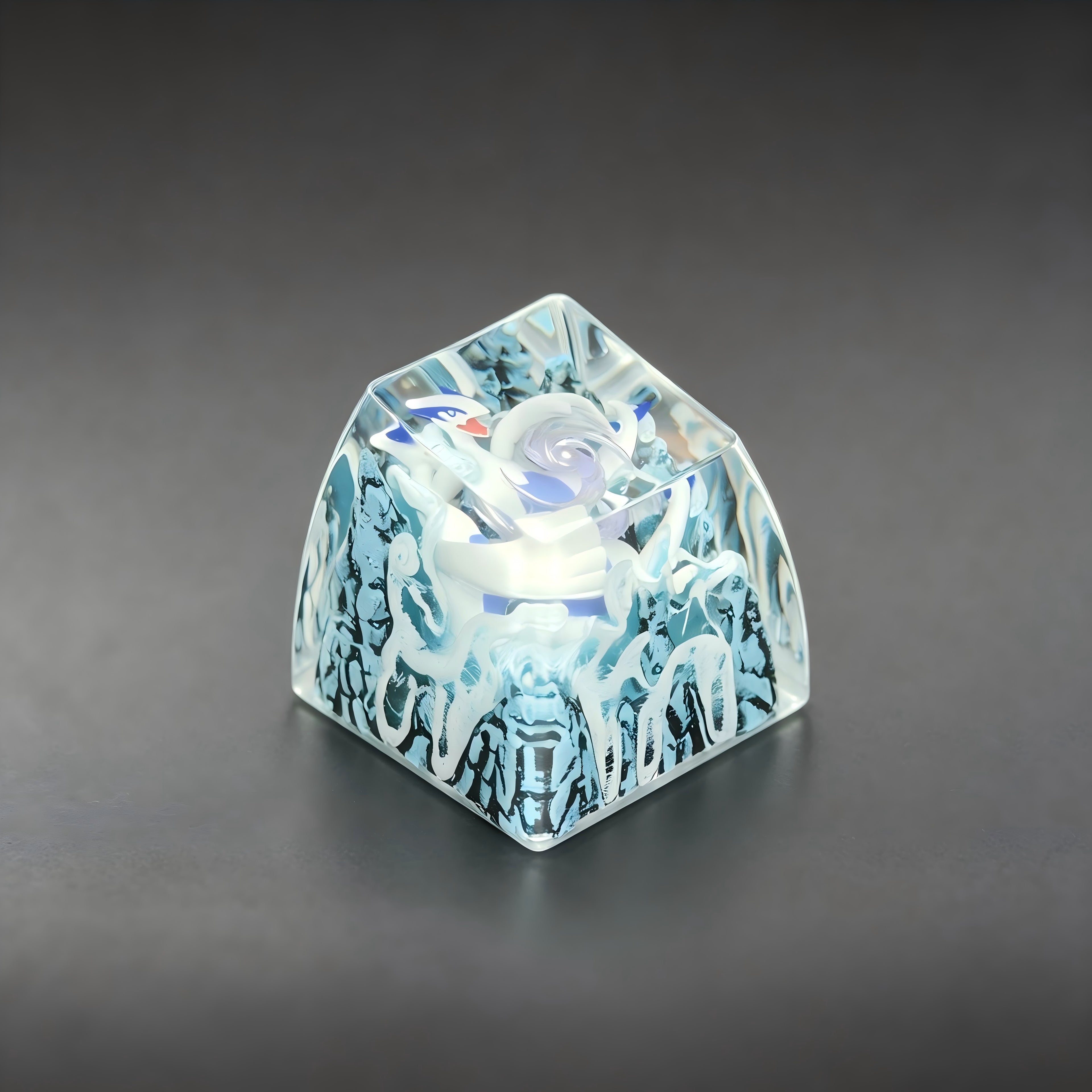 Lugia Pokemon Artisan Keycap – Handmade Resin Collectible