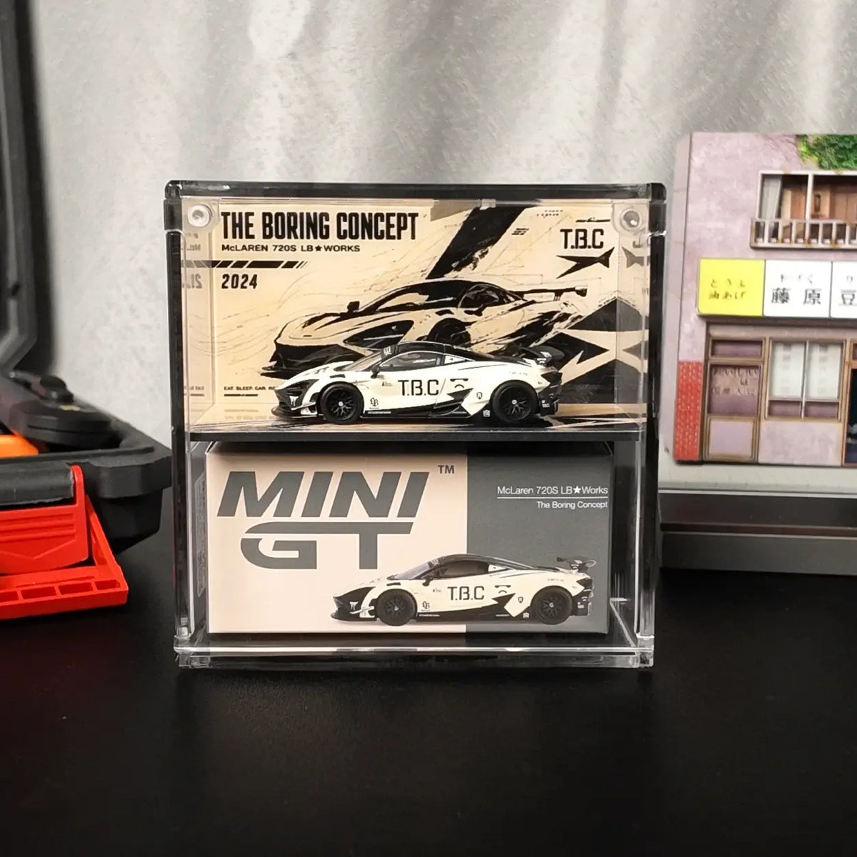 McLaren 720S LB Works The Boring Concept 2.0 Acrylic Display Case