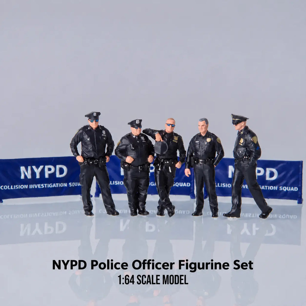 1;64 NYPD Police Officer Figurine Set