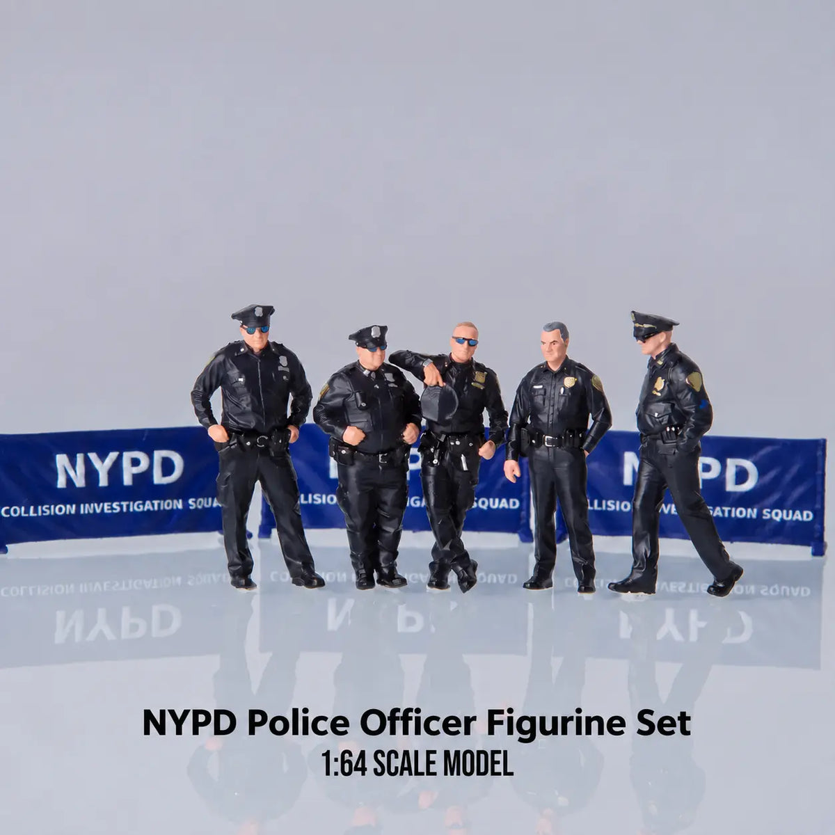 1;64 NYPD Police Officer Figurine Set