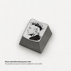 NeymarPortrait Silver Metal Artisan Keycap | Collectible Artisan Keycap