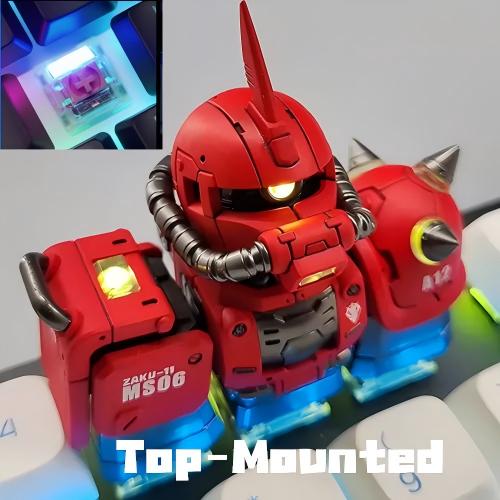 Zaku Light-Up Mecha Resin Keycap | Collectible Artisan Keycap