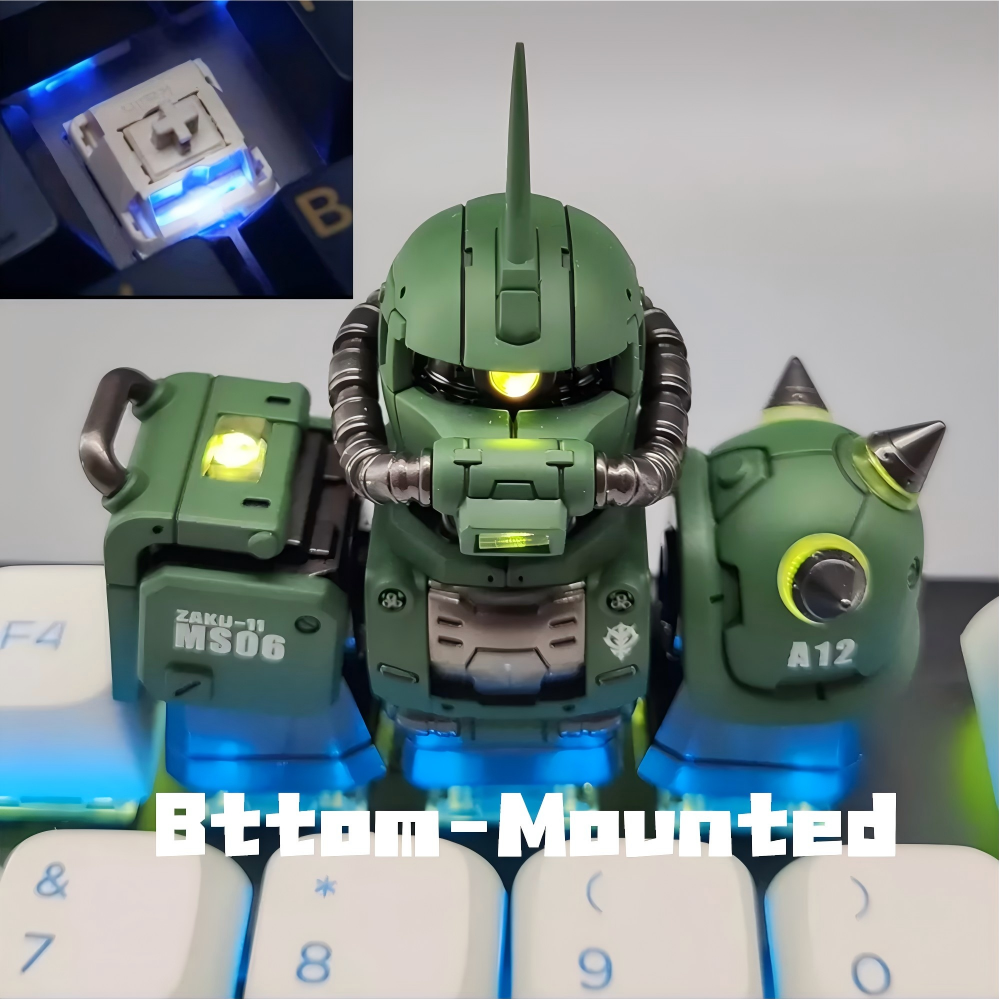 Zaku Light-Up Mecha Resin Keycap | Collectible Artisan Keycap