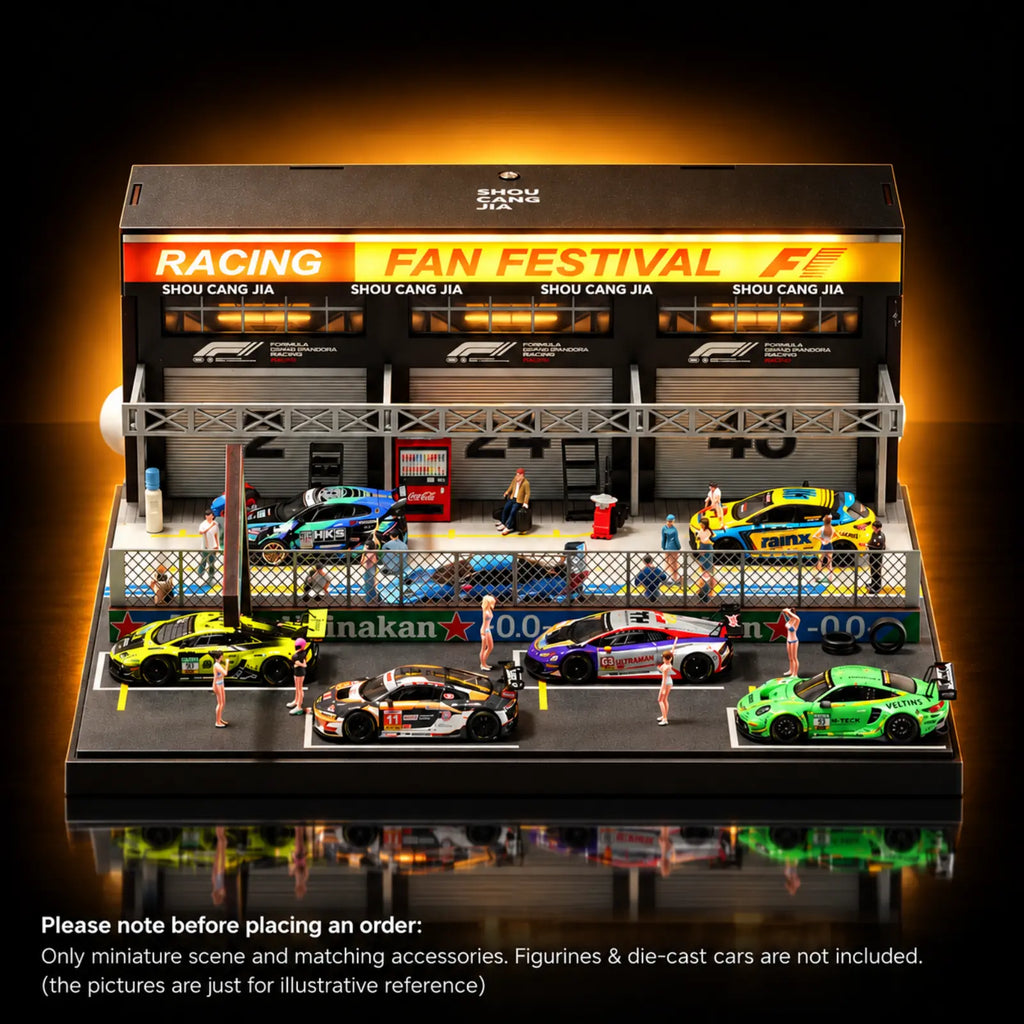 F1 Pit Garage Display Diorama