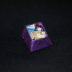 Raiden Shogun Titanium Artisan Keycap – Metal Collectible