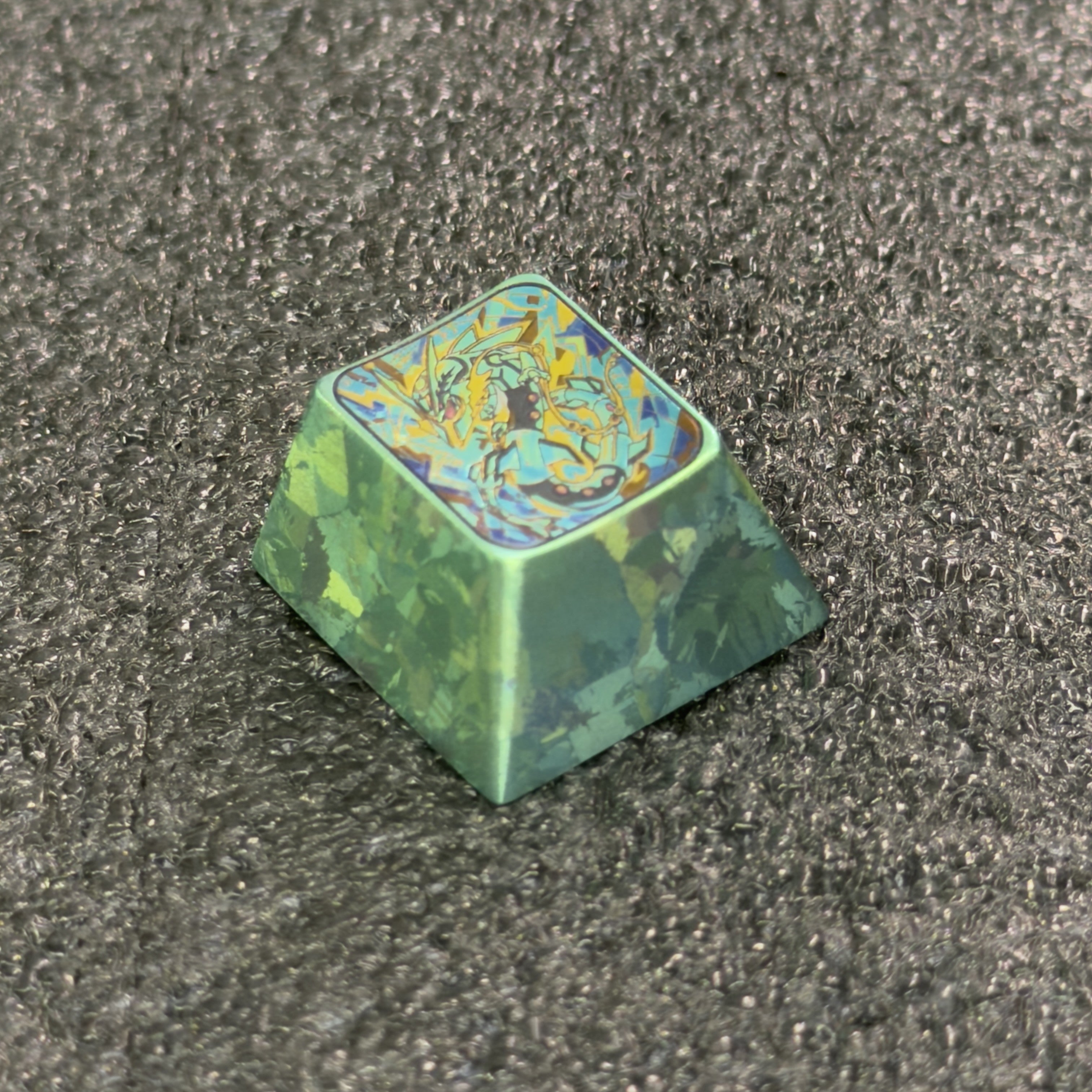 Rayquaza Titanium Artisan Keycap – Metal Collectible