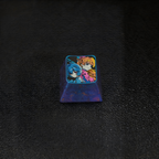 Rei & Asuka Titanium Artisan Keycap – Metal Collectible