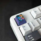 Rei & Asuka Titanium Artisan Keycap – Metal Collectible