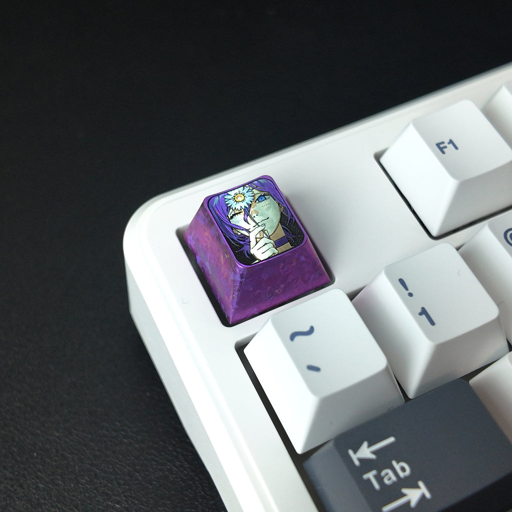 Reze Titanium Artisan Keycap – Metal Collectible