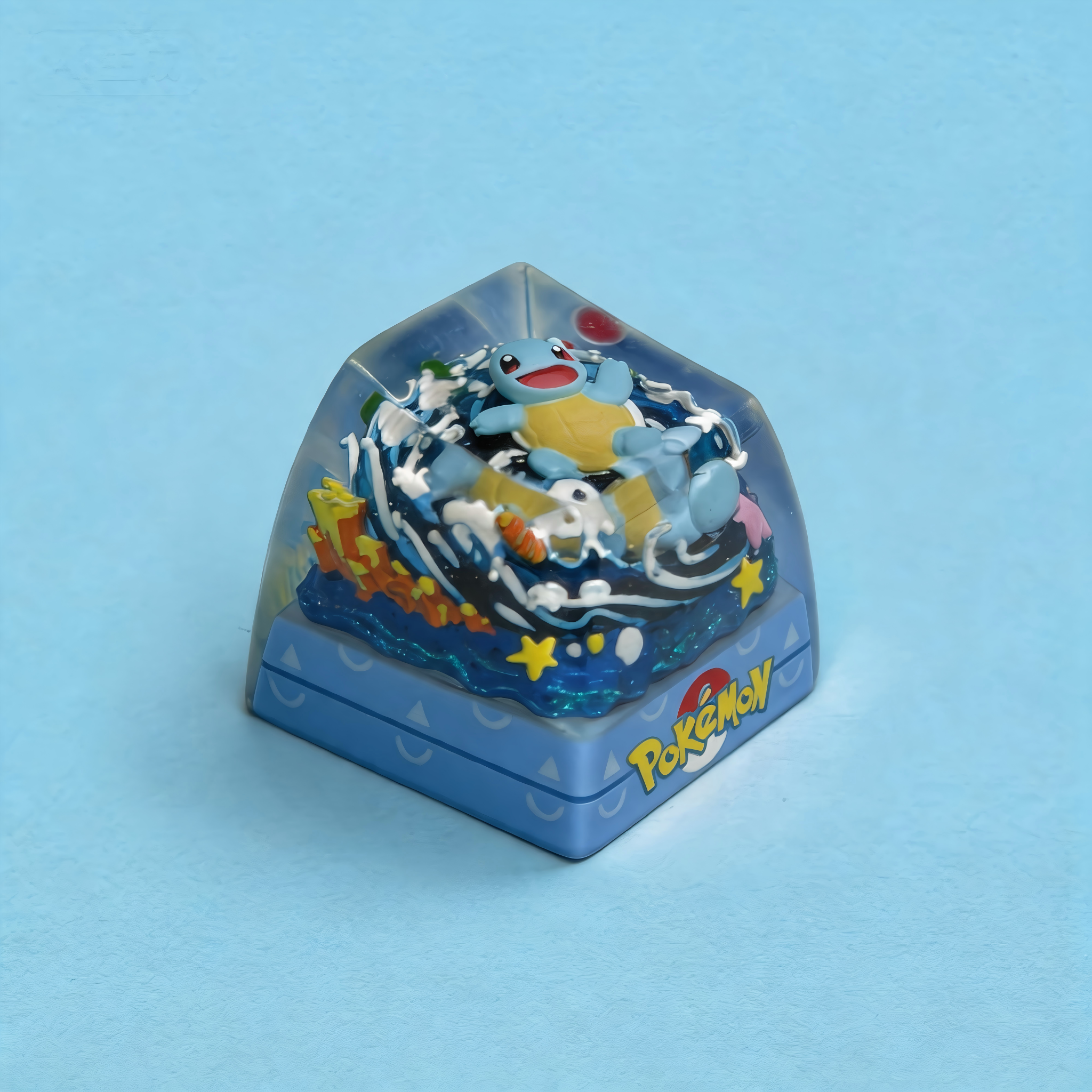 SQUIRTLE  Pokemon Artisan Keycap – Handmade Resin Collectible