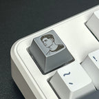 Cristiano Ronaldo Portrait Silver Metal Artisan Keycap | Collectible Artisan Keycap