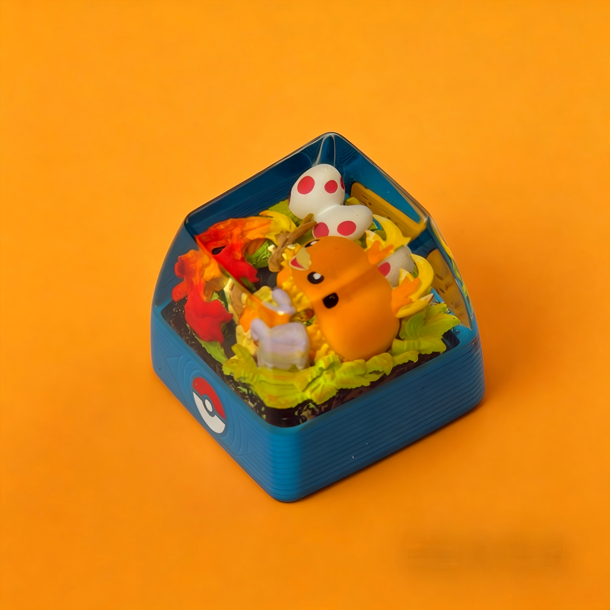 TORCHIC Pokemon Artisan Keycap – Handmade Resin Collectible