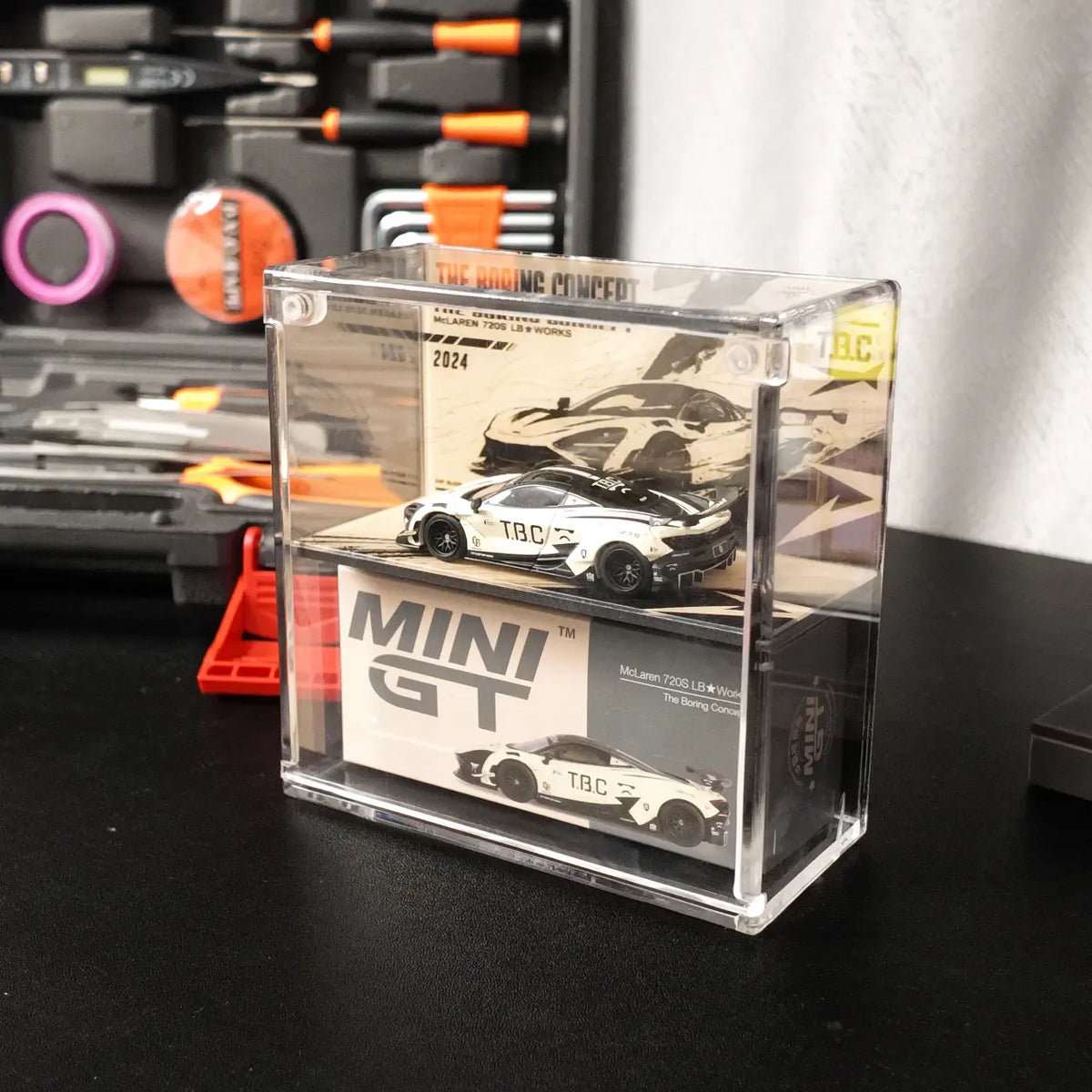 McLaren 720S LB Works The Boring Concept 2.0 Acrylic Display Case