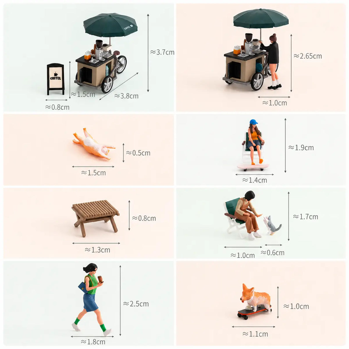 1:64 Street Life Miniature Figure Set