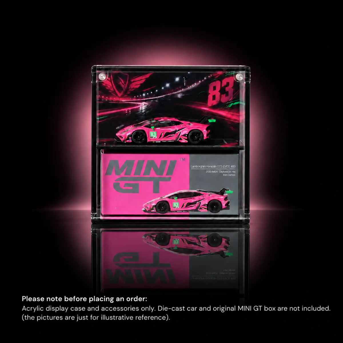 #83 Lamborghini Huracan GT3 EVO2  Iron Dames Acrylic Display Case