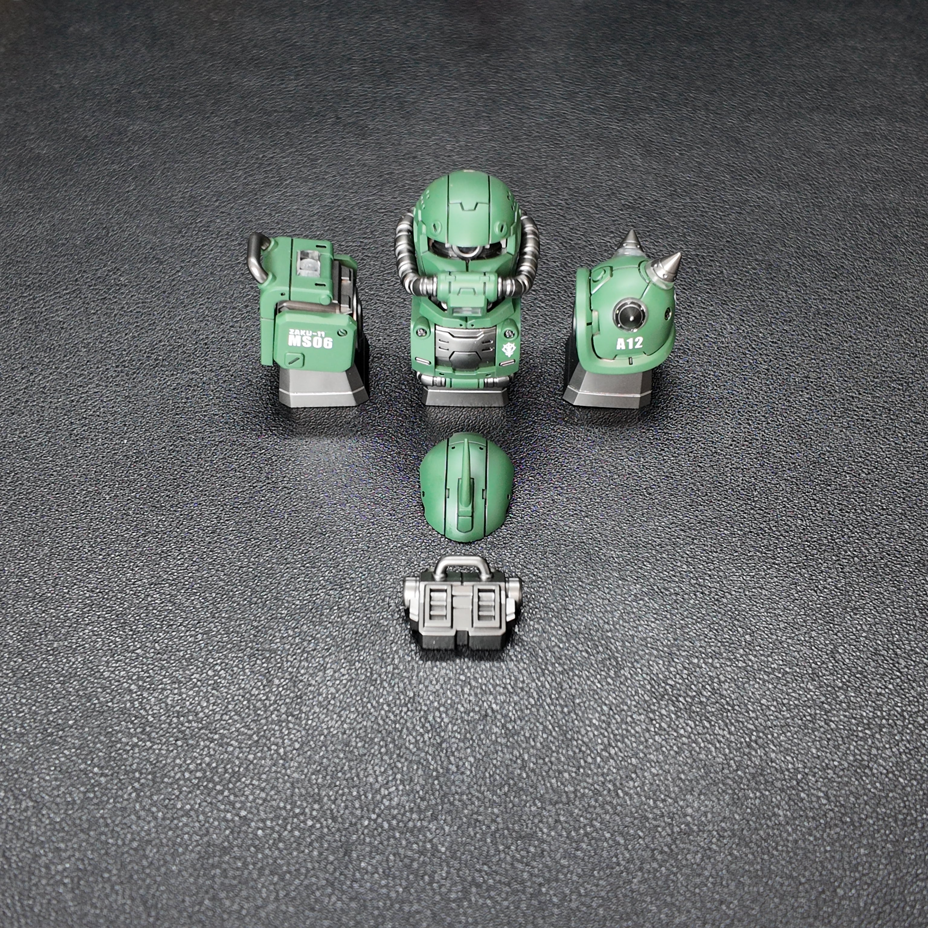 Zaku Light-Up Mecha artisan keycap handmade resin