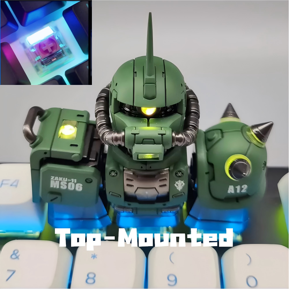 Zaku Light-Up Mecha Resin Artisan Keycap – Transformable Collectible