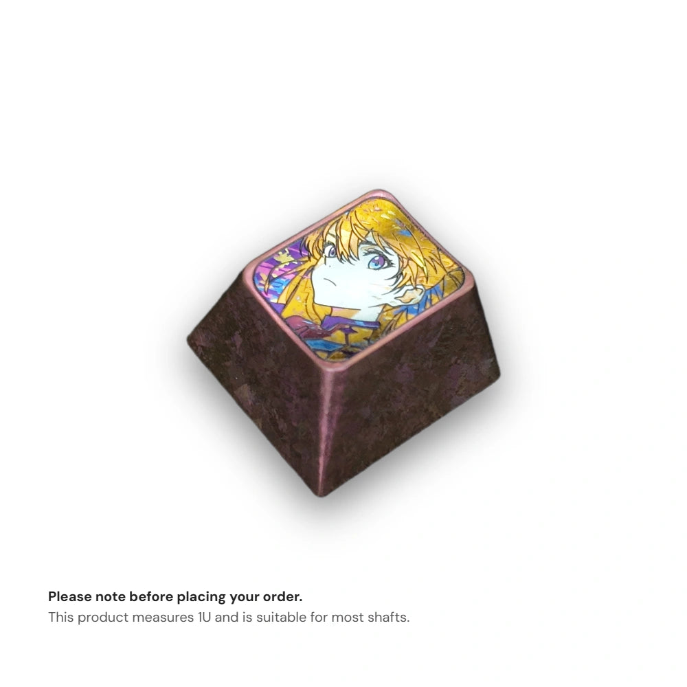 ASUKA LANGLEY SORYU Titanium Keycap |  Collectible Artisan Keycap
