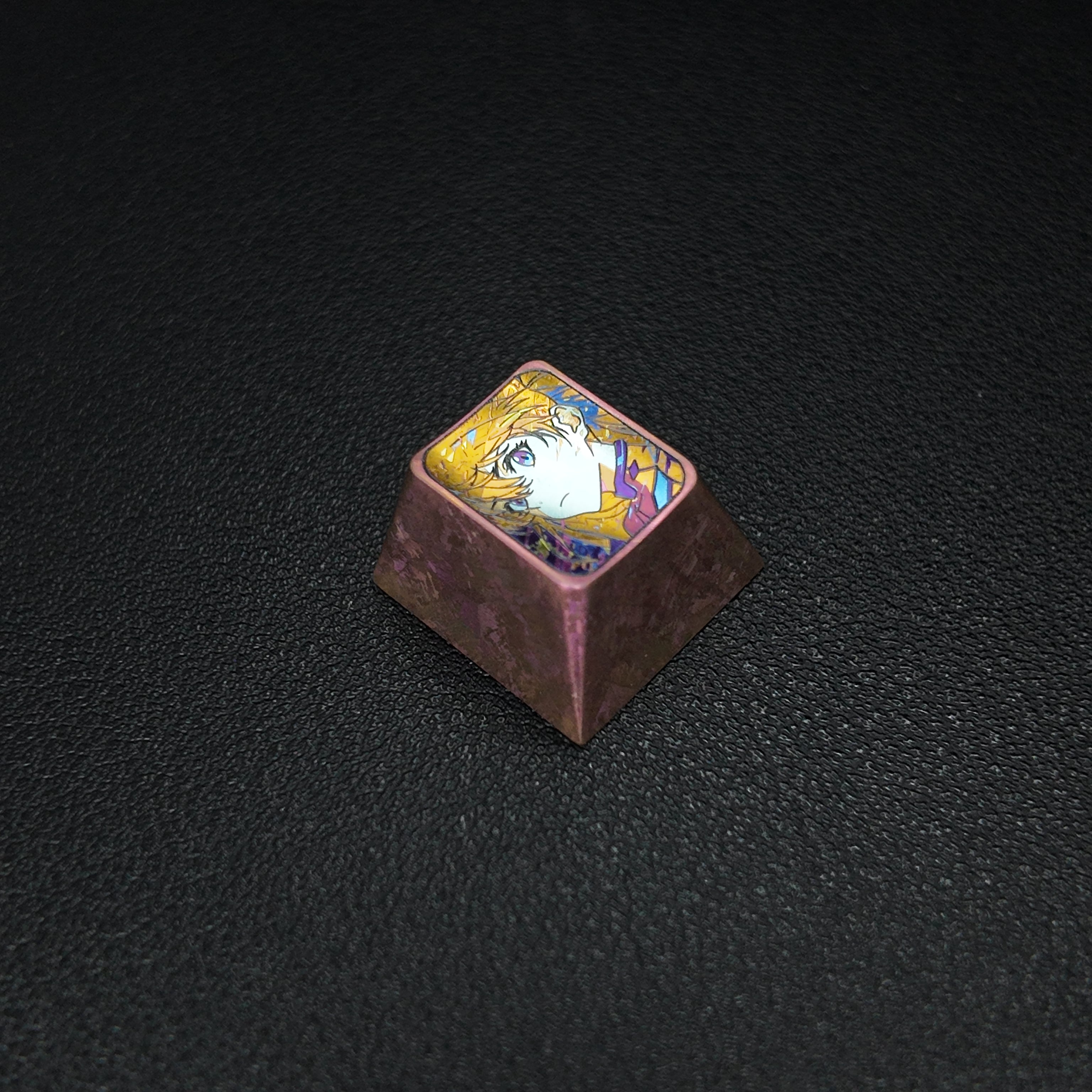 ASUKA LANGLEY SORYU Titanium Keycap |  Collectible Artisan Keycap