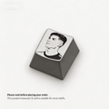 Cristiano Ronaldo Portrait Silver Metal Artisan Keycap | Collectible Artisan Keycap