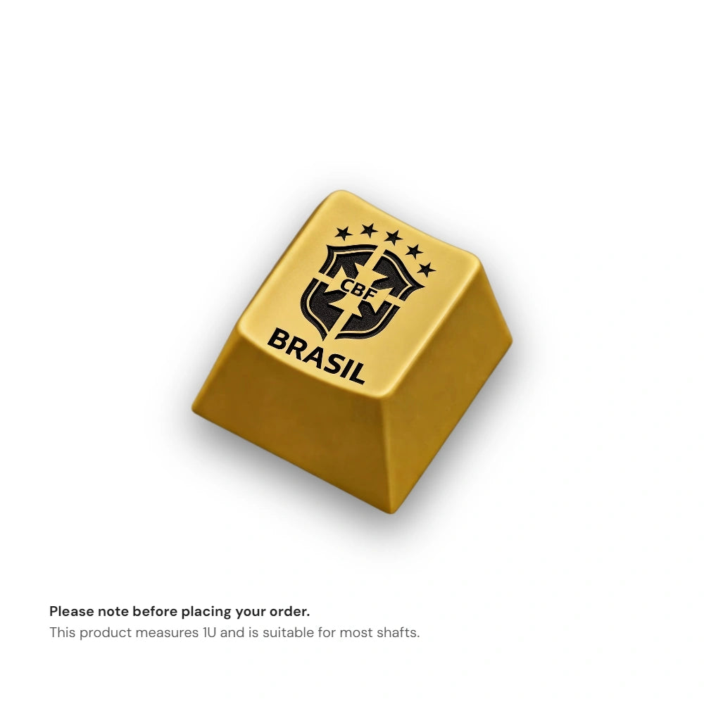 Brazil Crest Metal Artisan Keycap |  Collectible Artisan Keycap