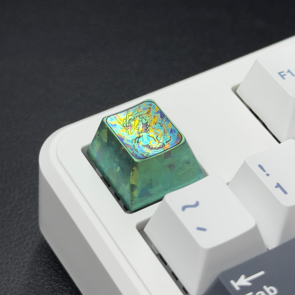 RAYQUAZA Titanium Keycap |  Collectible Artisan Keycap
