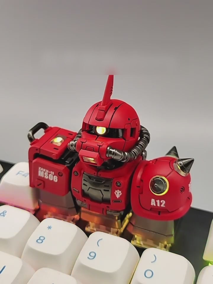 Zaku_Light-Up_Mecharesin_artisan_keycap_for_mechanical_keyboard_collectors_and_sci-fi_fans 6